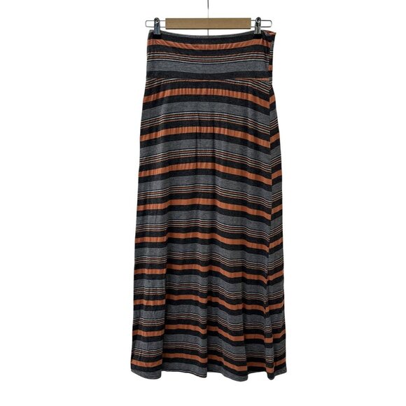 Promesa Striped Multicolor Pull On A-Line Stretch Maxi Skirt Women 28 - Picture 2 of 7